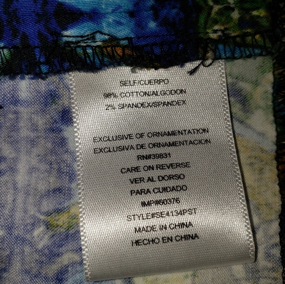 Sam Edelman Tulum Parrot Print Midi Skirt Size 12 Crochet Panels Bird Rockabilly - Picture 10 of 12